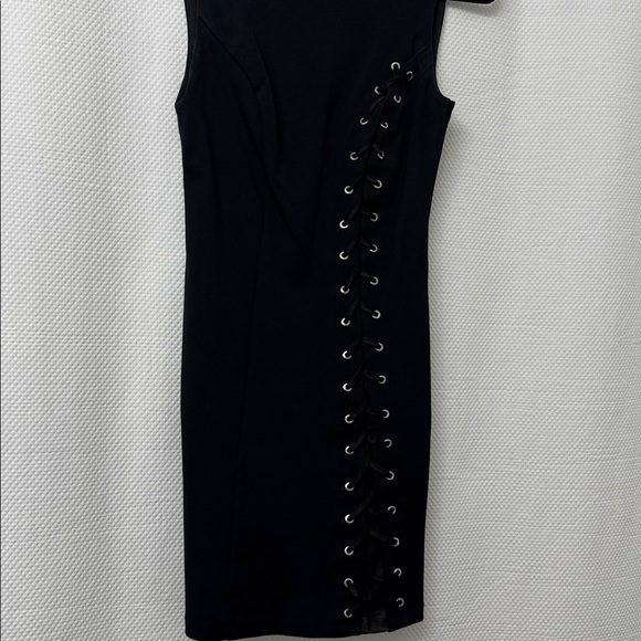 bebe Black Lace-Up Mini Dress - Picture 6 of 10